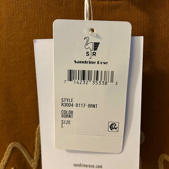 Free People x Sandrine Rose brown oversized embroidered sweatshirt. NWT - Picture 5 of 12